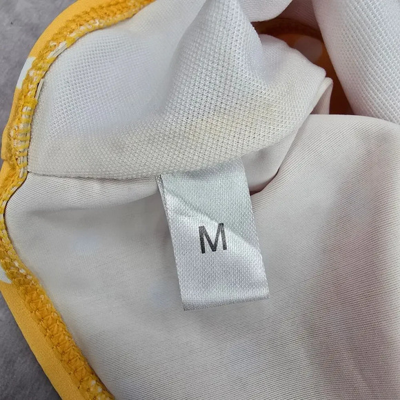 Yellow Polka Dot High Waist Bikini Bottom Swimwear Medium - Picture 5 of 6